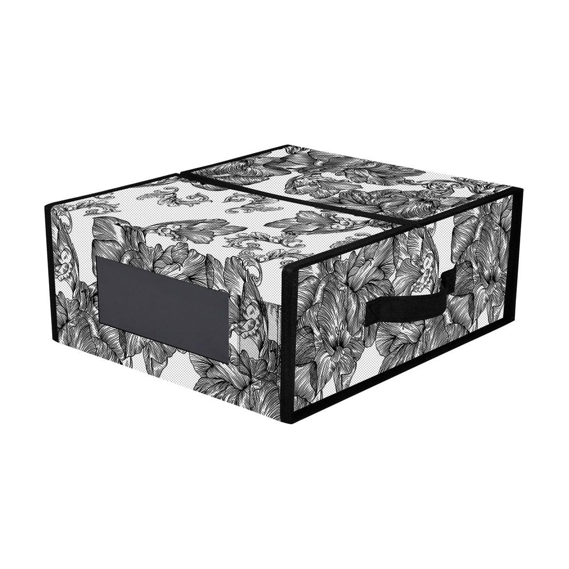 Органайзер Idea Home Anthracite Flowers з кришкою, 15*38.1*32.5 см (BS-S01 ткан. з/кр Anthracite Flowers)